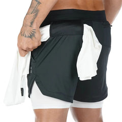 2020 Summer 2-in-1 Men's Gym Fitness Running Shorts