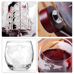 Whisky Decanter Globe Juego de vasos aireadores de vino