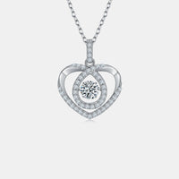 Thumbnail for Moissanite 925 Sterling Silver Heart Shape Necklace