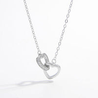 Thumbnail for 925 Sterling Silver Inlaid Zircon Heart Necklace