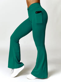 Thumbnail for Twisted High Waist Bootcut Active Pants with Pockets