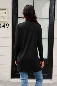 Thumbnail for Basic Bae Full Size Open Front Long Sleeve Cardigan with Pockets