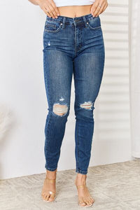 Thumbnail for Judy Blue Full Size High Waist Distressed Slim Jeans