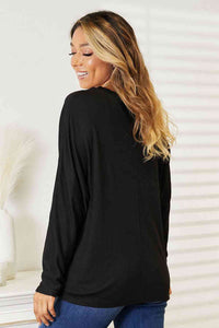 Thumbnail for Double Take Seam Detail Round Neck Long Sleeve Top