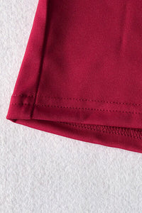 Thumbnail for Mock Neck Tie-Waist Half Sleeve Jumpsuit