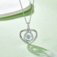 Thumbnail for Moissanite 925 Sterling Silver Heart Shape Necklace